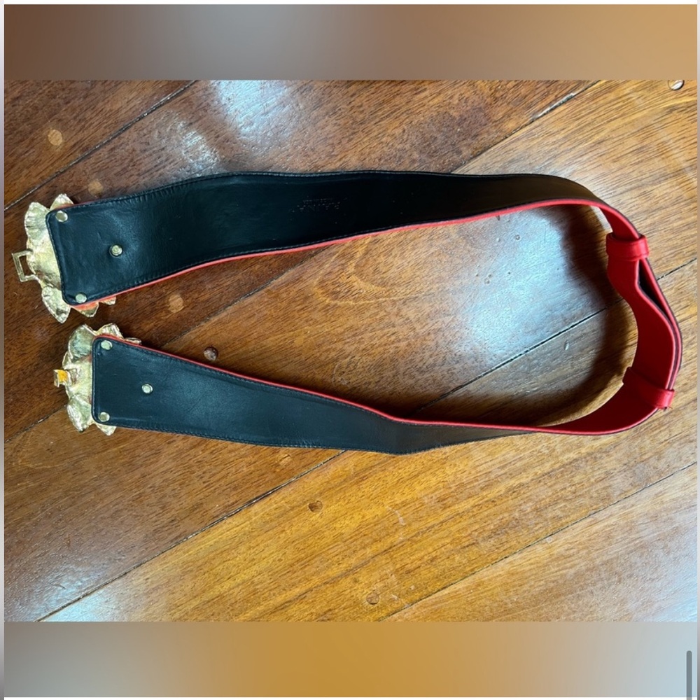 Raina Red Leather Belt - Picture 8 of 9